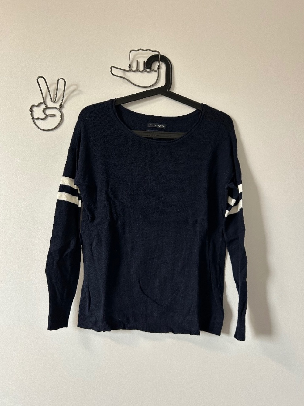 American Eagle Soft Varsity Design Long Sleeve